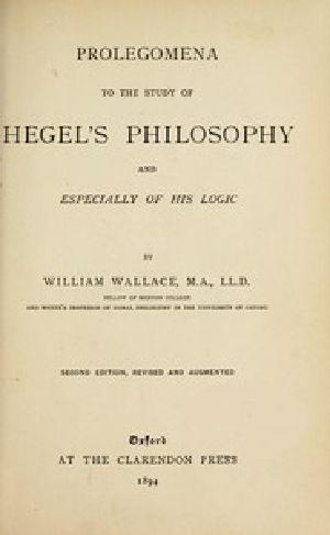 [Gutenberg 54992] • Prolegomena to the Study of Hegel's Philosophy / and Especially of his Logic